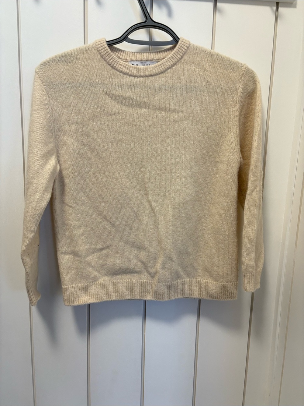 Zara Cream Crewneck Sweater - Picture 1 of 3